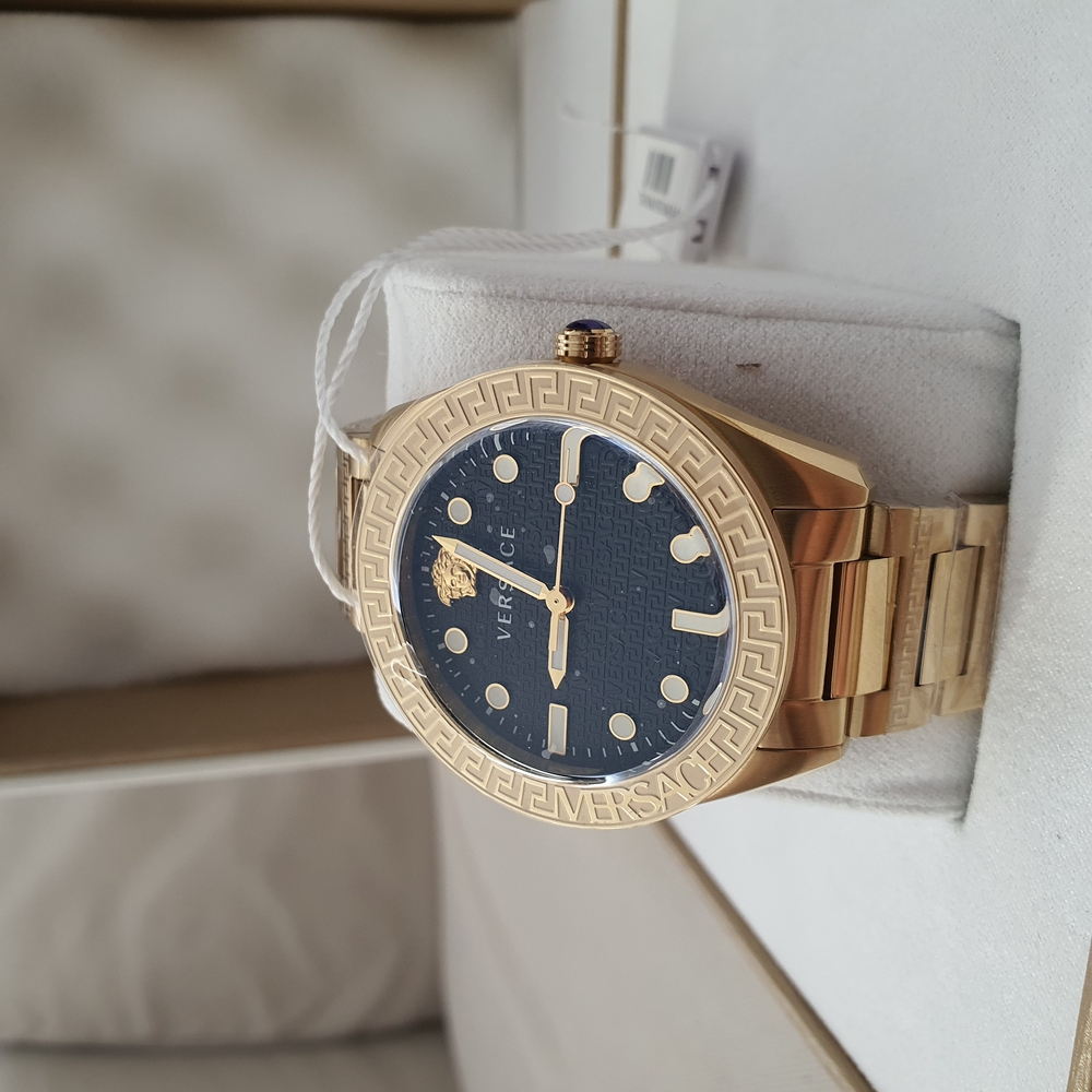 VERSACE Gold Greca Dome Watch